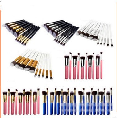 10-Piece Makeup Brush Set – Wooden Handle Beauty Brushes - Nest Nova Stores