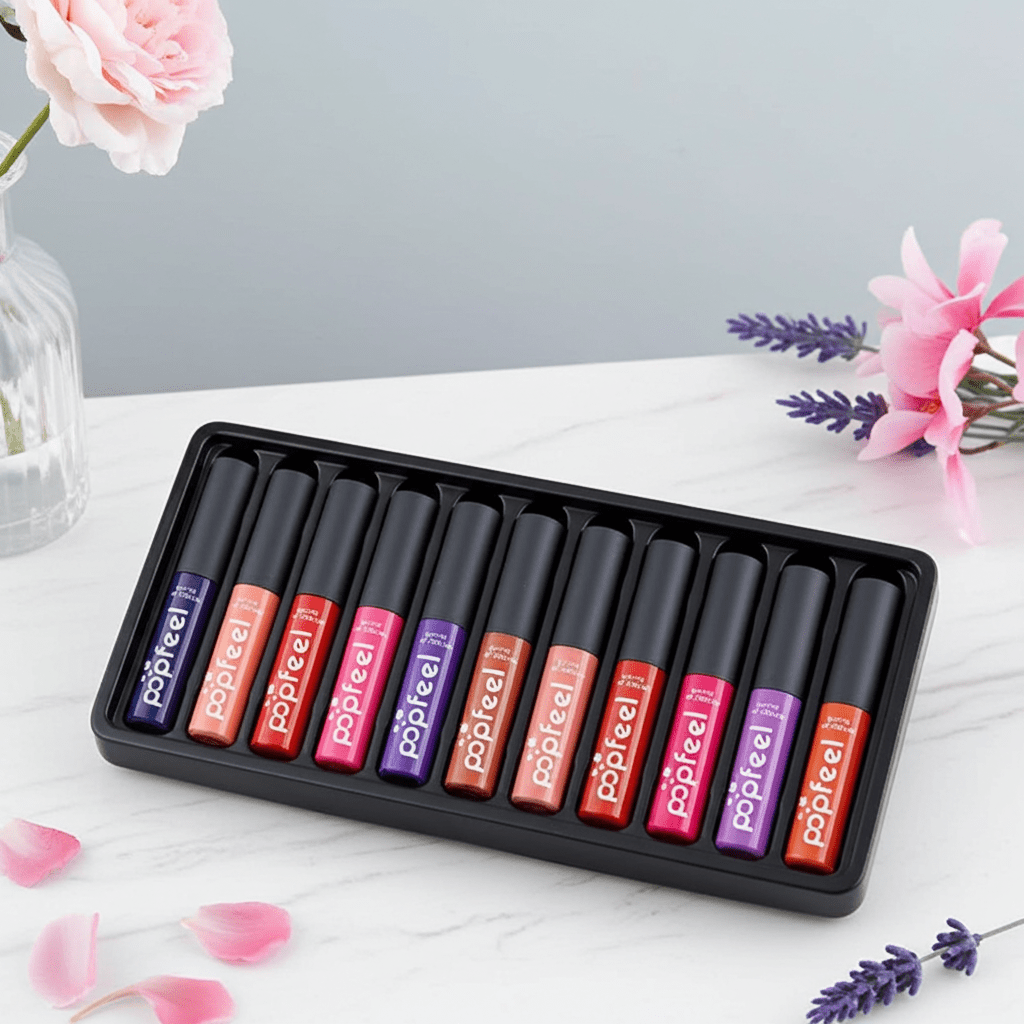  12-Color Lip Gloss Set – Glossy Lip Makeup Collection - Nest Nova Stores