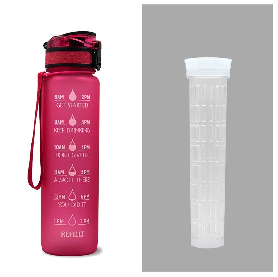 1L Motivational Water Bottle with Time Marker - Nest Nova Stores