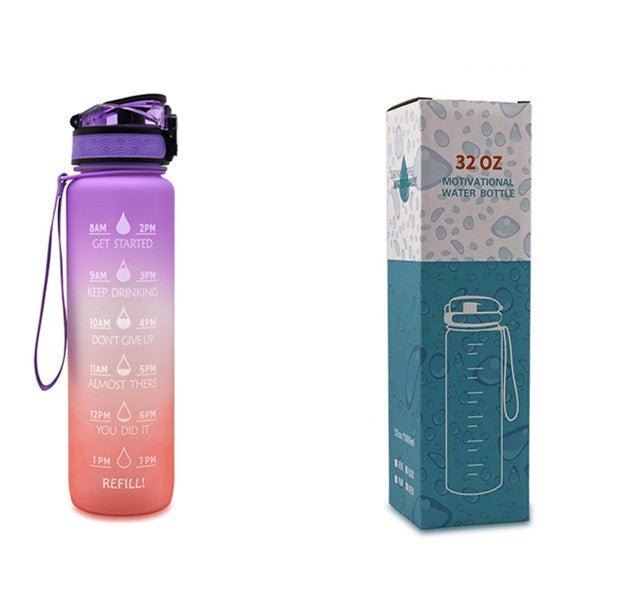 1L Motivational Water Bottle with Time Marker - Nest Nova Stores