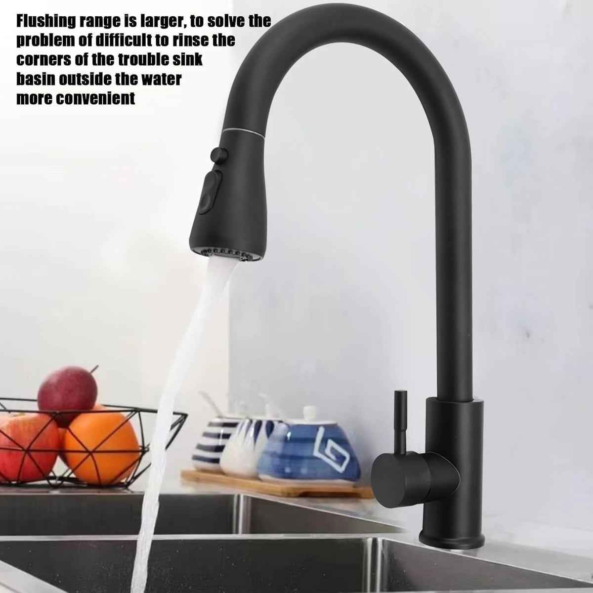 360° Pull-Out Kitchen Faucet – Single-Handle Mixer Tap with Spray - Nest Nova Stores