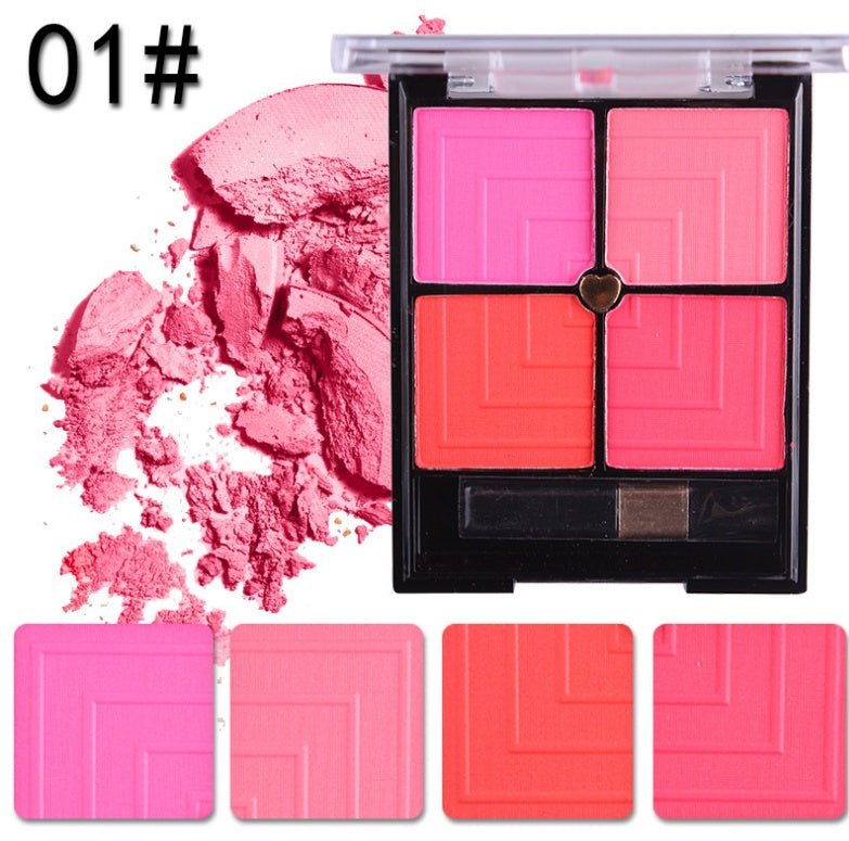 4-Color Blush & Contour Makeup Palette – Buildable Face Color - Nest Nova Stores