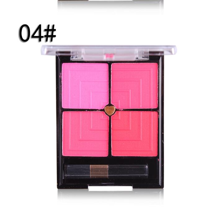 4-Color Blush & Contour Makeup Palette – Buildable Face Color - Nest Nova Stores