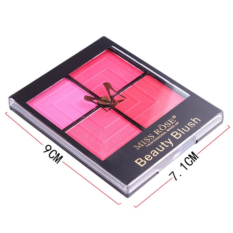4-Color Blush & Contour Makeup Palette – Buildable Face Color - Nest Nova Stores