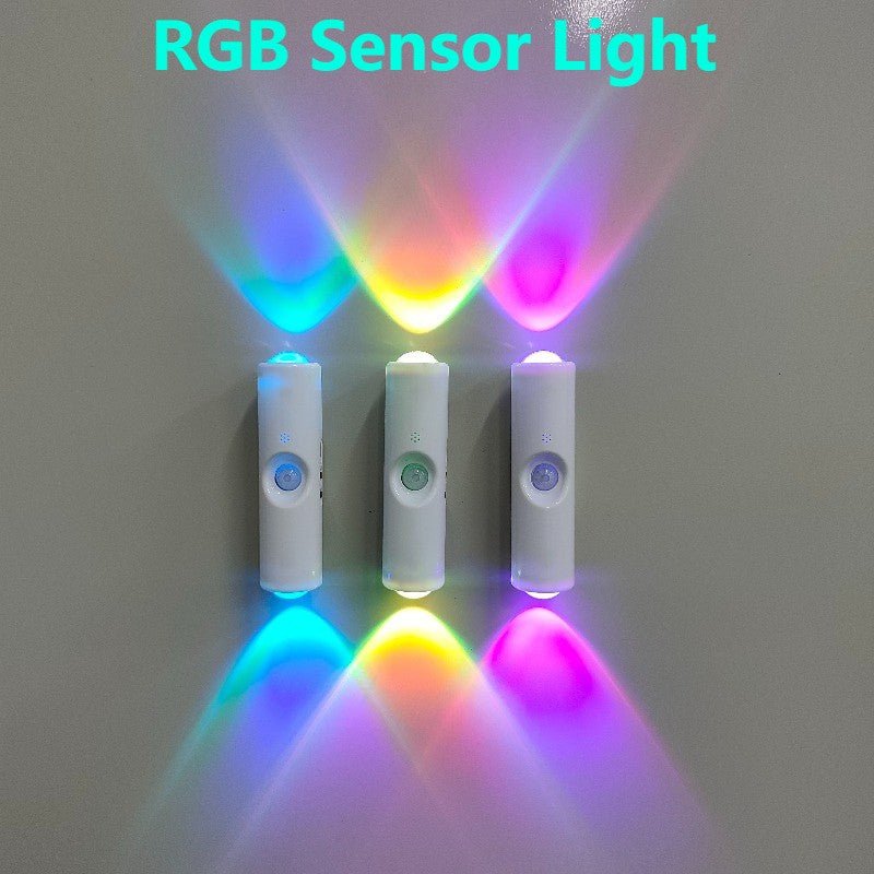 4-Pack Magnetic Motion Sensor LED Night Lights – Rechargeable RGB Ambient Lamps - Nest Nova Stores