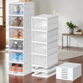6-Tier Clear Shoe Storage Organizer – Space-Saving Stackable Shoe Cabinet - Nest Nova Stores