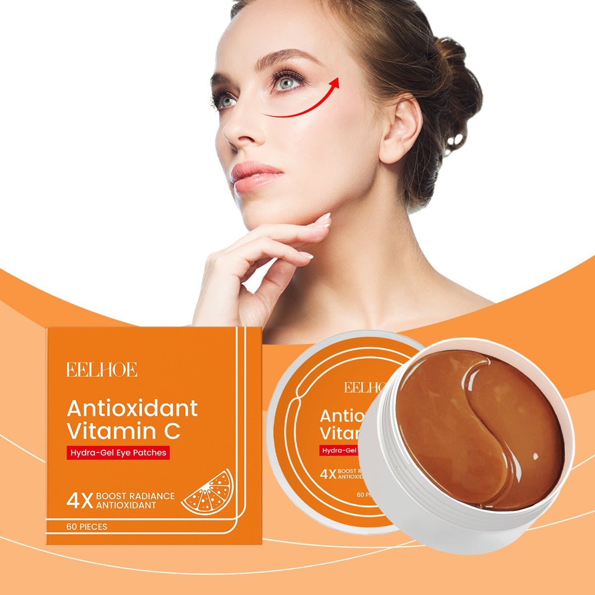 EELHOE Vitamin C Under Eye Patches For Dark Circles Care, Cooling, Moisturizing, Hydrating Eye Area Mask Patches - Nest Nova Stores