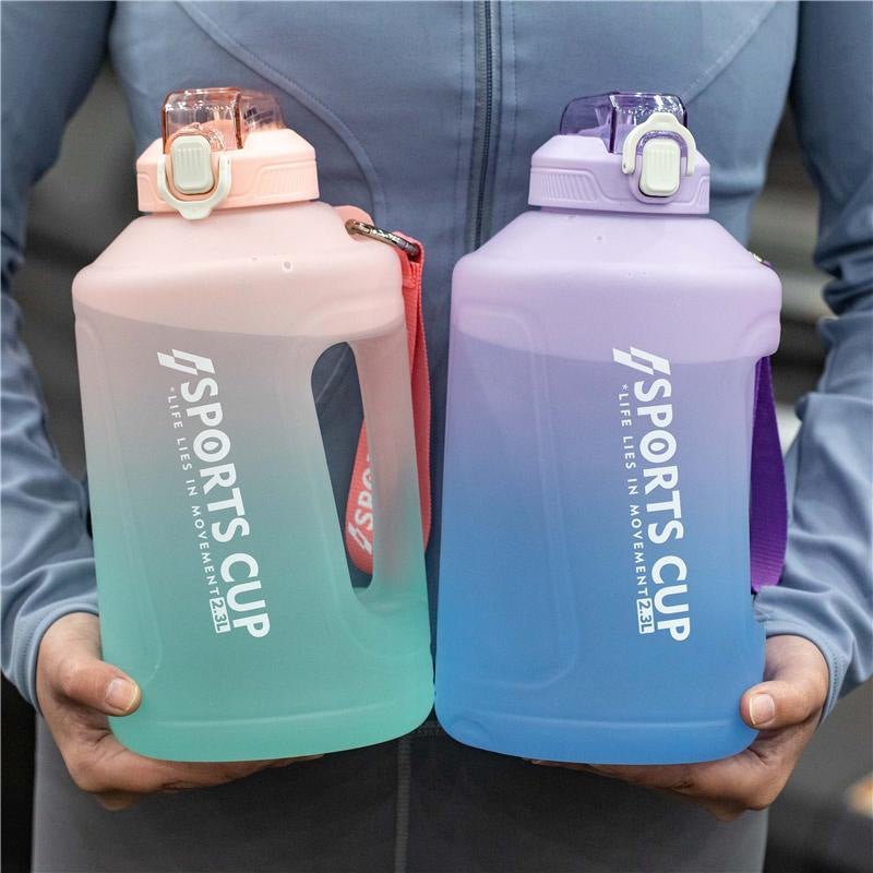 Extra Large Capacity Cup With Straw Fitness Sports Water Bottle Fitness Big Bottles - Nest Nova Stores