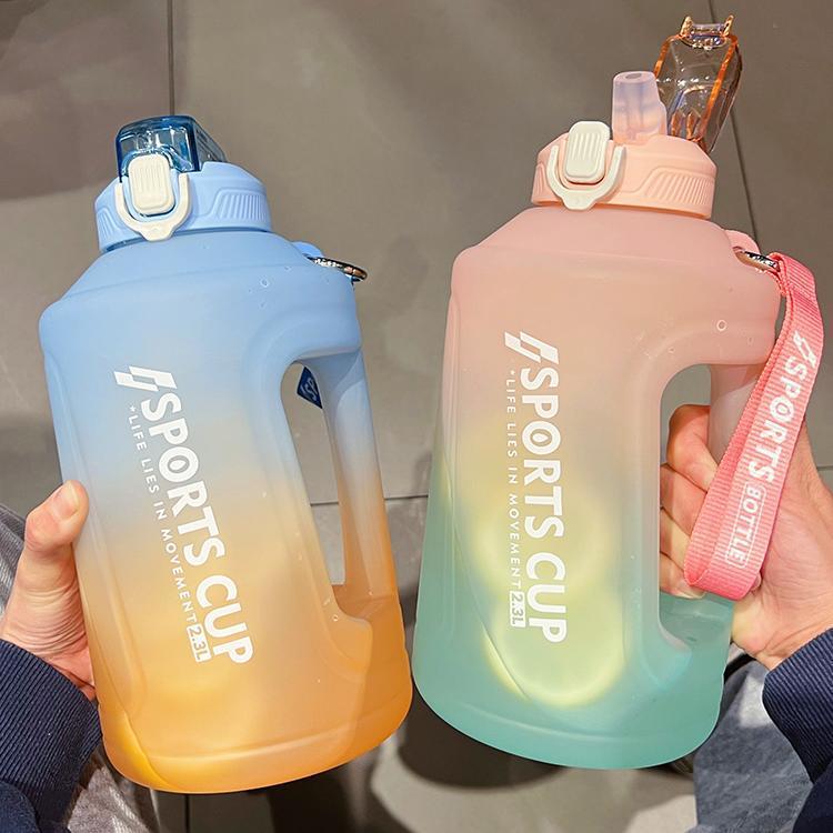 Extra Large Capacity Cup With Straw Fitness Sports Water Bottle Fitness Big Bottles - Nest Nova Stores