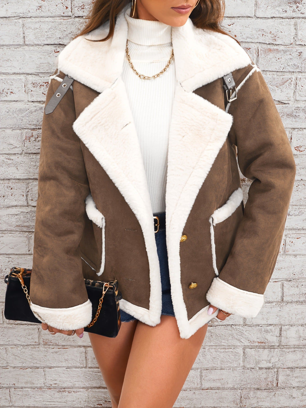 Fashion Polo Collar Plush Jacket Winter Warm Casual Jacket - Nest Nova Stores