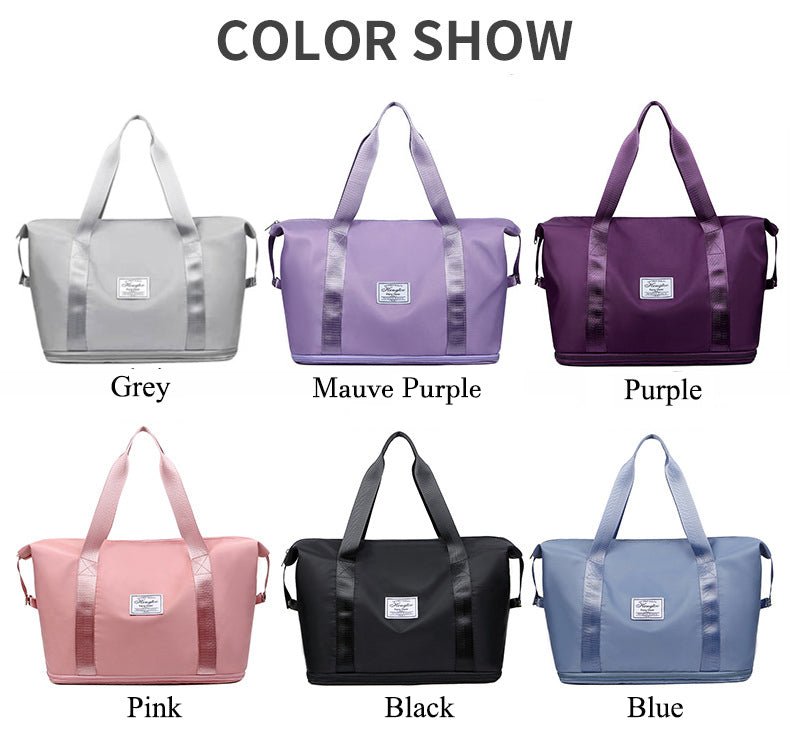 Large Capacity Expandable Gym Bag For Women - Waterproof Travel Duffel With Wet Pocket,Versatile Yoga Sports Bag With Shoe Compartment ,Stylish Tote & Shoulder Bag For Gym & Weekender - Nest Nova Stores