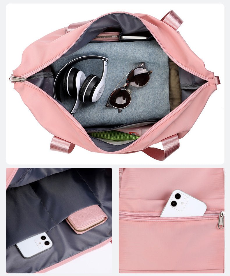 Large Capacity Expandable Gym Bag For Women - Waterproof Travel Duffel With Wet Pocket,Versatile Yoga Sports Bag With Shoe Compartment ,Stylish Tote & Shoulder Bag For Gym & Weekender - Nest Nova Stores