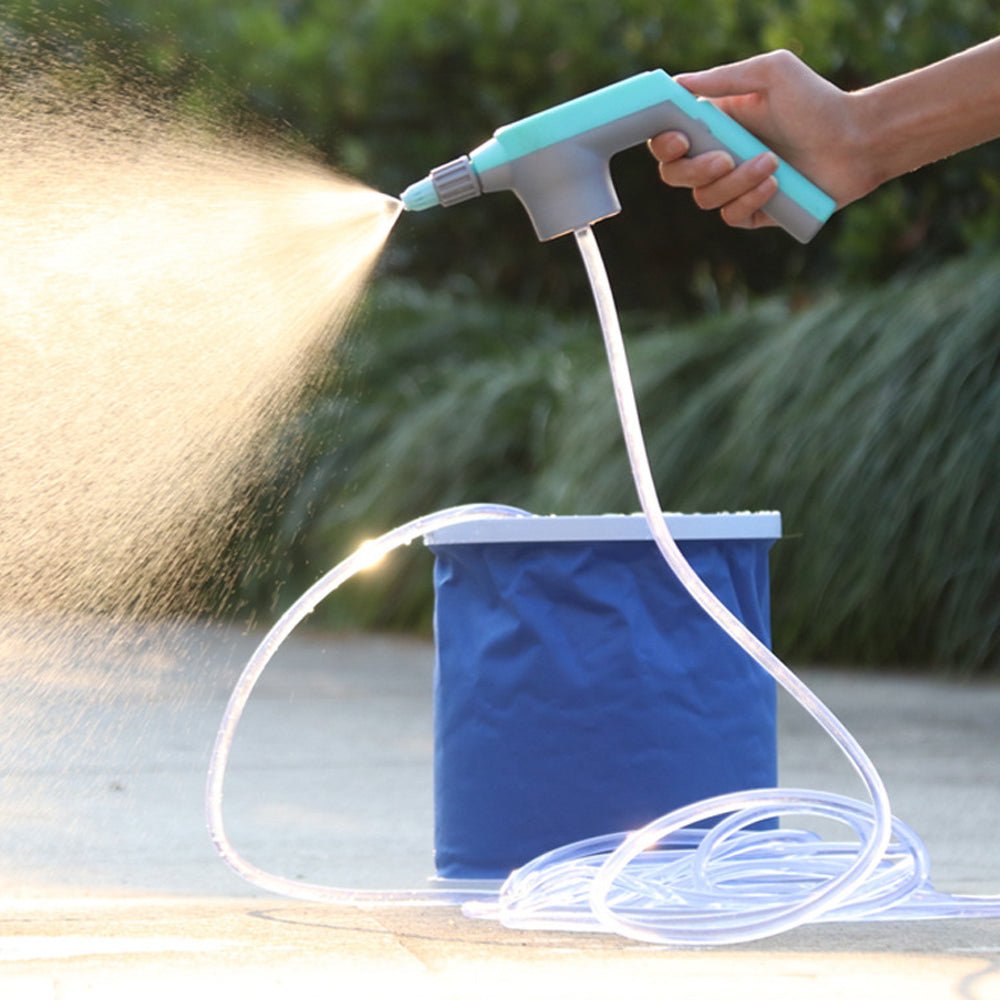 Portable Electric Garden Sprayer with Water Hose & Folding Bucket - Nest Nova Stores