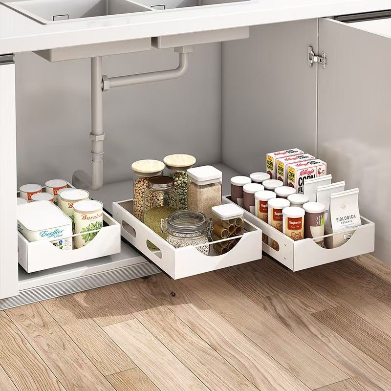 Pull-Out Kitchen Cabinet Organizer – Adjustable Dish & Bowl Storage Rack - Nest Nova Stores