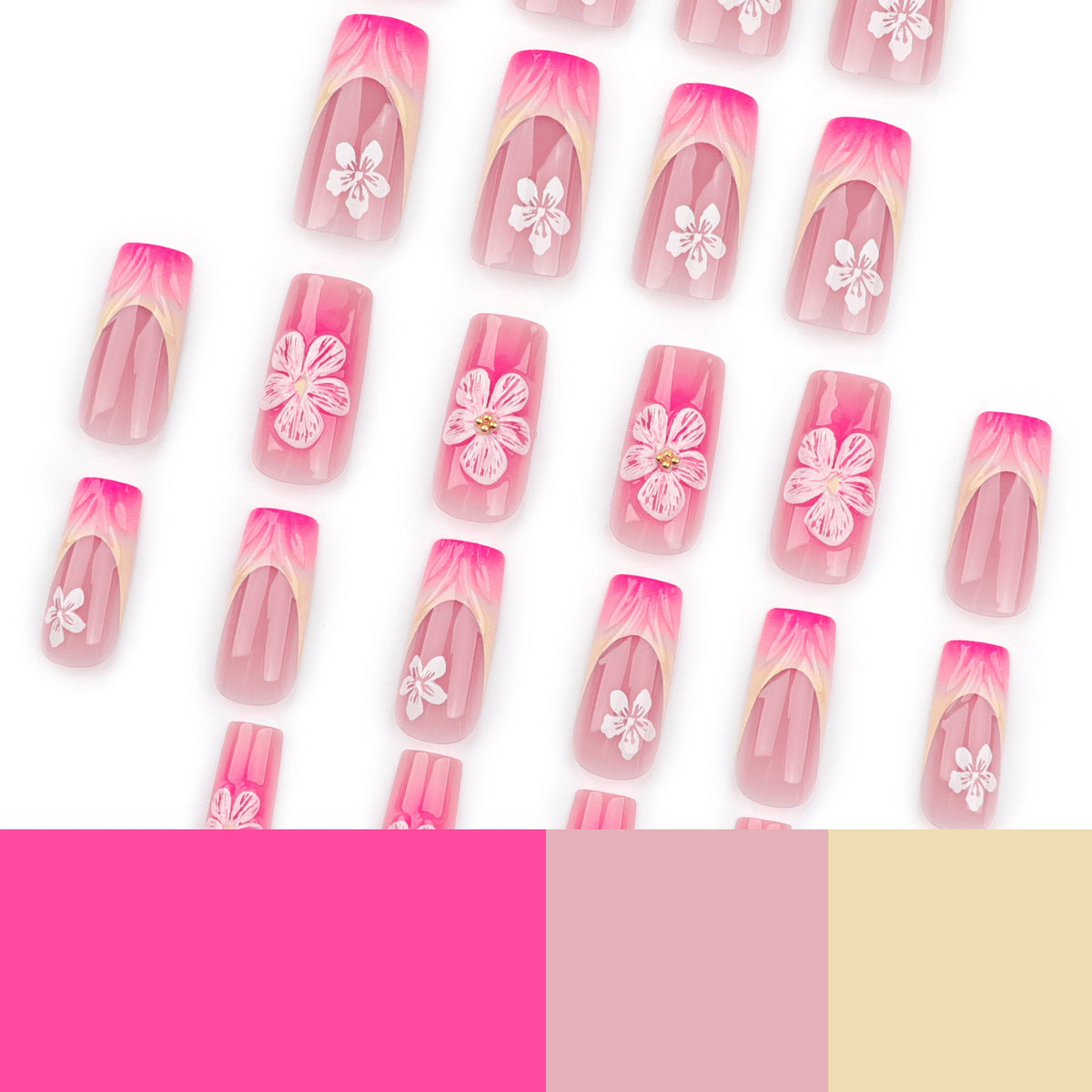 Short Ombre Square Nail Press-on Nails - Nest Nova Stores