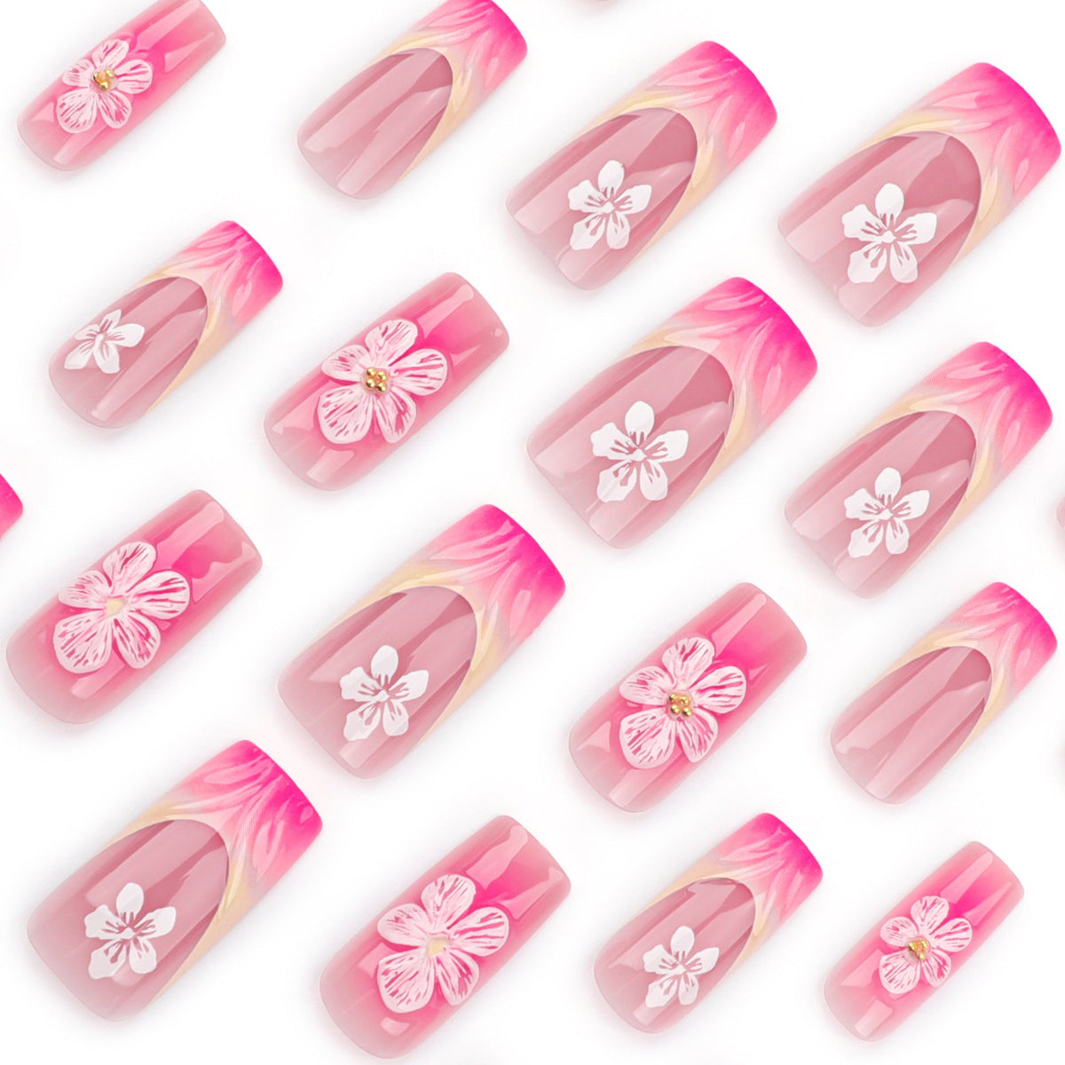 Short Ombre Square Nail Press-on Nails - Nest Nova Stores