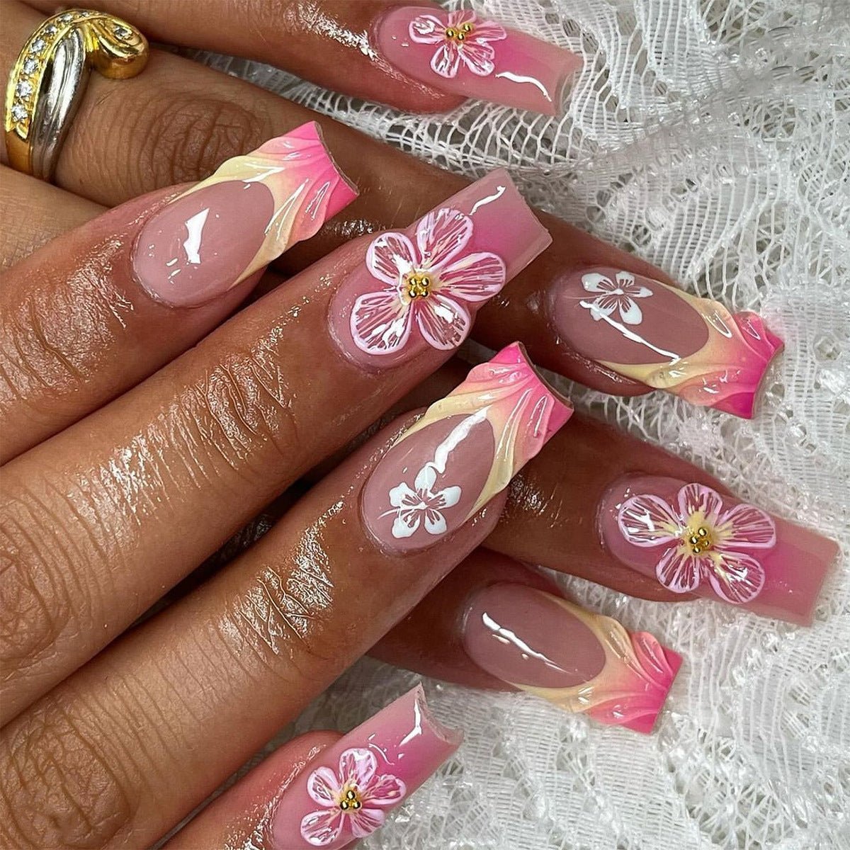 Short Ombre Square Nail Press-on Nails - Nest Nova Stores