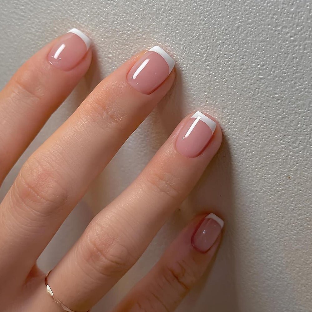 Simple White French Nails - Nest Nova Stores