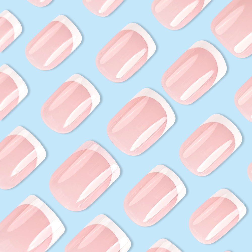 Simple White French Nails - Nest Nova Stores