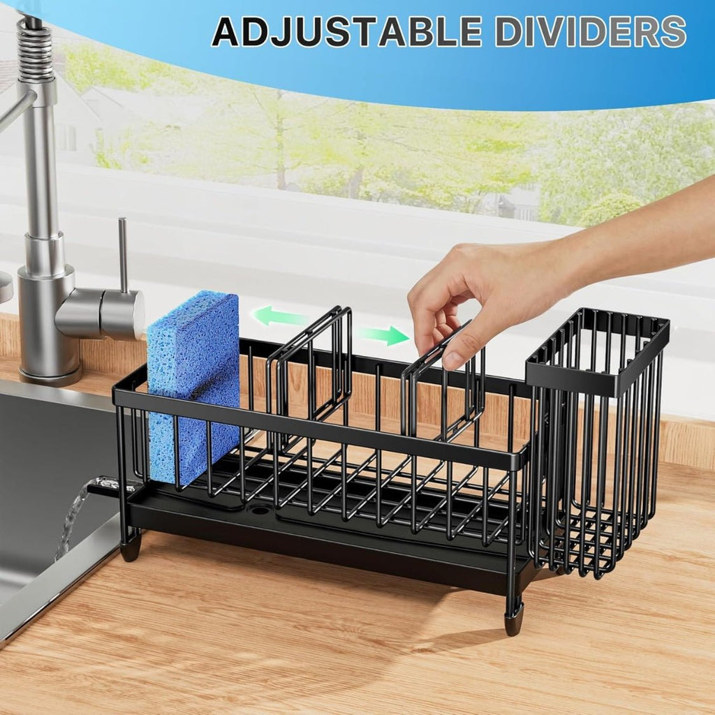 Stainless Steel Kitchen Sink Caddy – Sponge, Soap & Brush Organizer - Nest Nova Stores