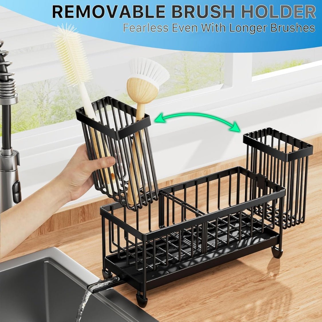 Stainless Steel Kitchen Sink Caddy – Sponge, Soap & Brush Organizer - Nest Nova Stores